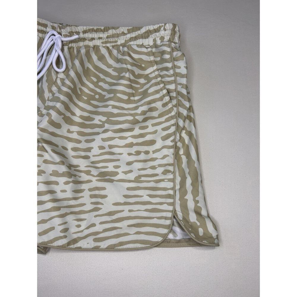 No Boundaries Men's Swim Trunks M 32-34 Tan Zebra Print Board Shorts Lined - Picture 4 of 9